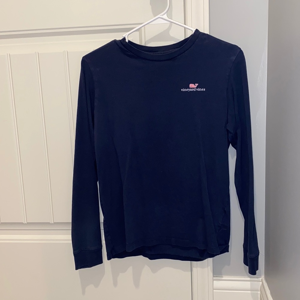 Girls L (16) Navy Vineyard Vines shirt